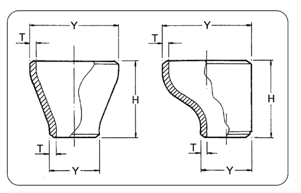 ASME B16.9 Buttweld Reducers Dimensions