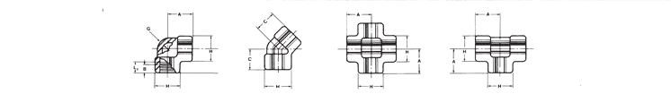 ASTM A182 Forged Stainless Steel Socket Weld Fittings